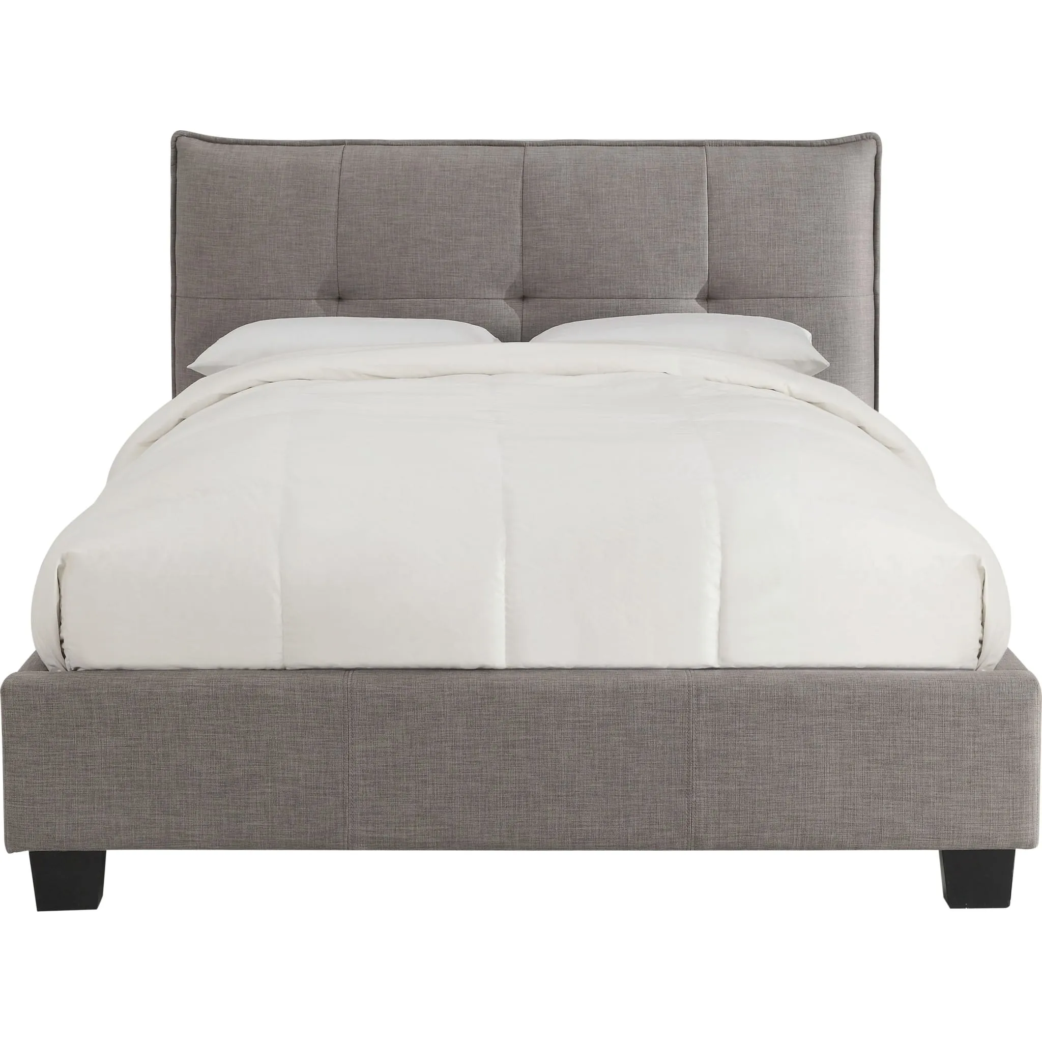Adona Upholstered Platform Bed in Dolphin Linen Modus