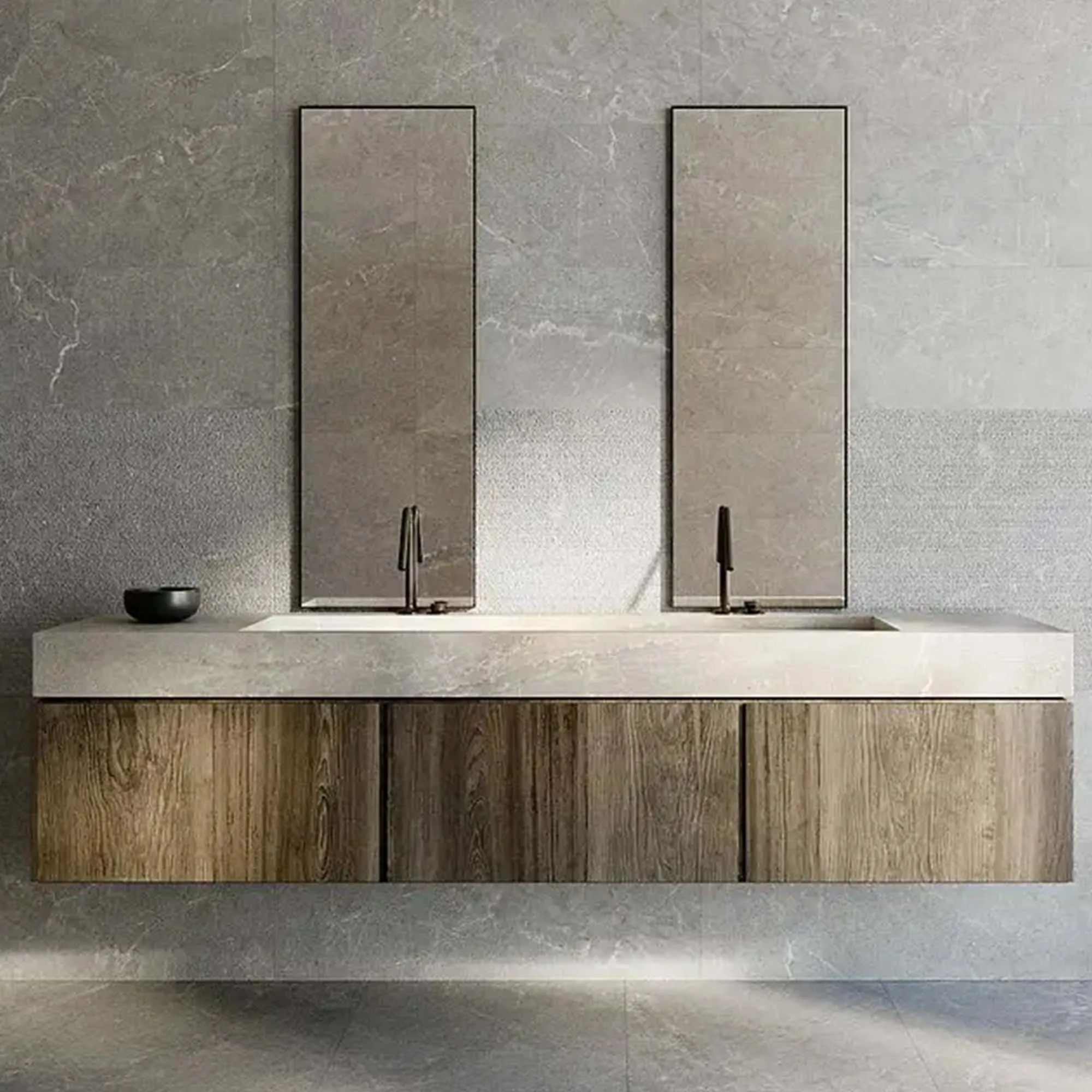 Alchemy Iron Marble Effect Textured Wall Tile 33x100cm Matt