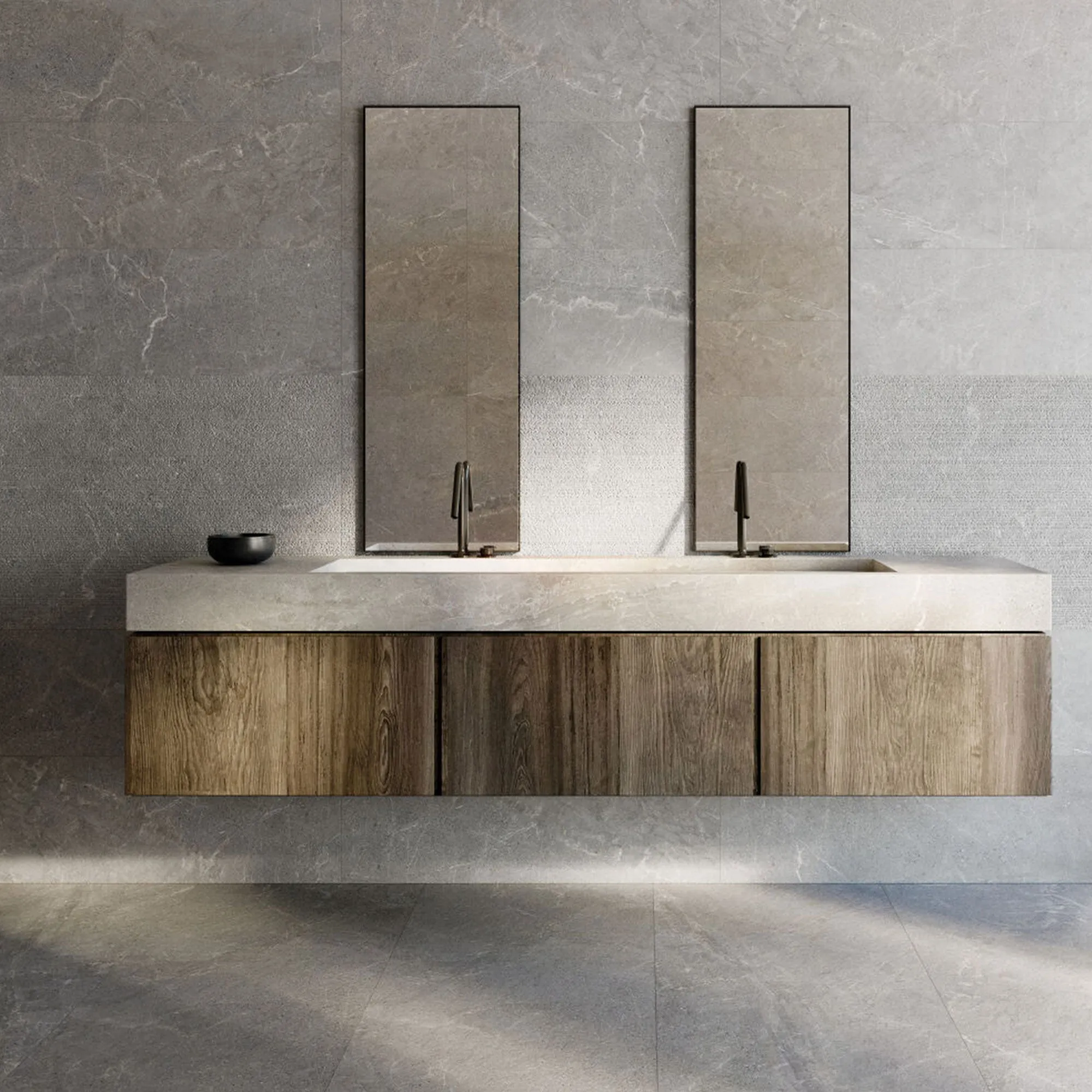 Alchemy Iron Marble Effect Wall Tile 33x100cm Matt