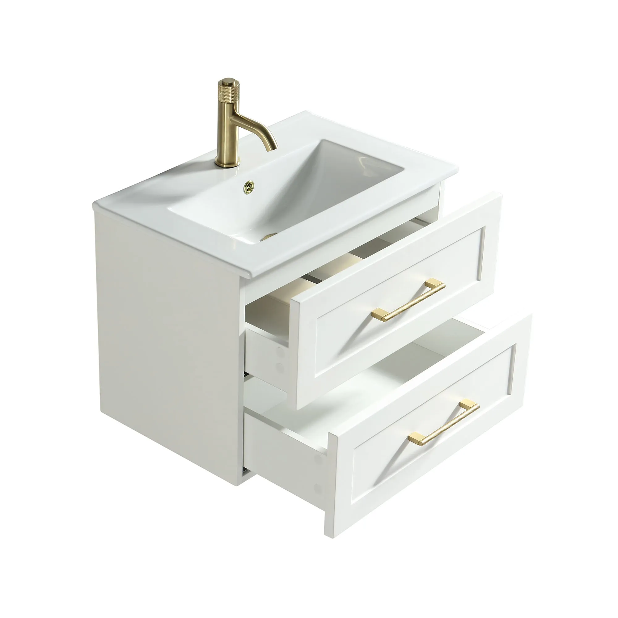 Alton 600 Wall Mounted Vanity Unit With Ceramic Washbasin