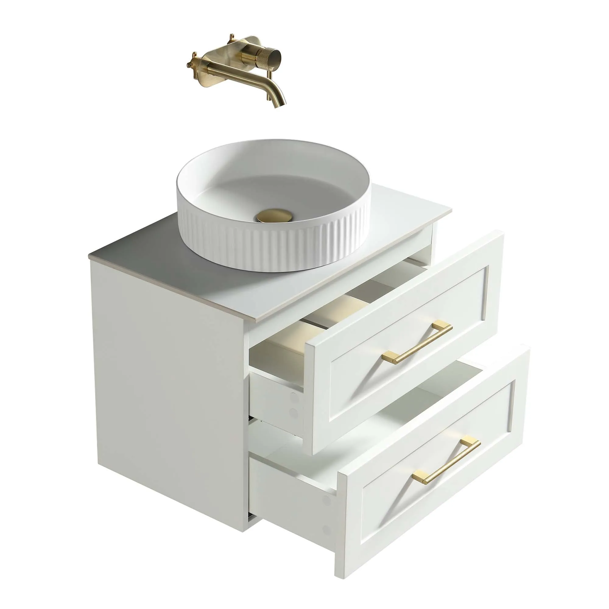 Alton 600 Wall Mounted Vanity Unit With Worktop