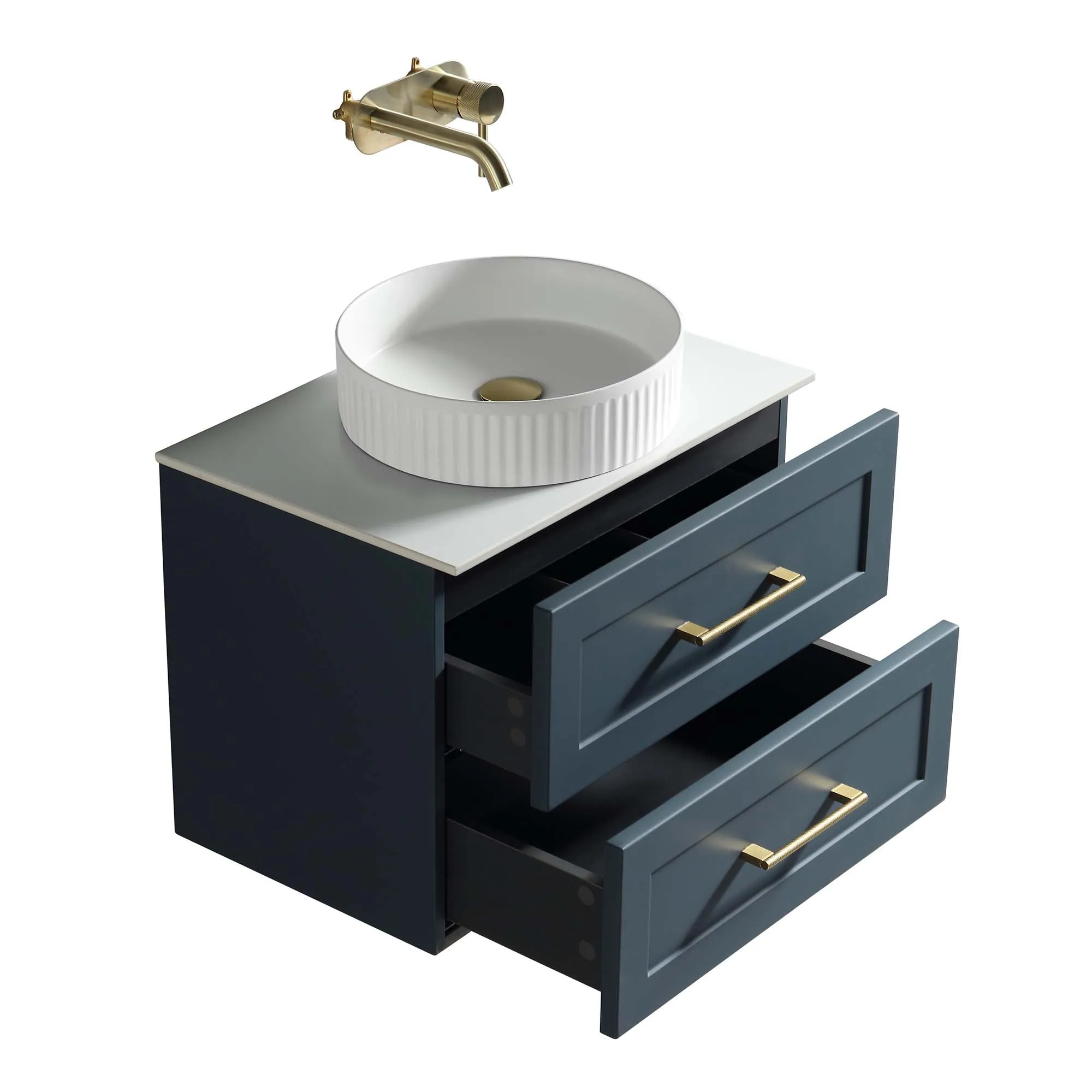 Alton 600 Wall Mounted Vanity Unit With Worktop