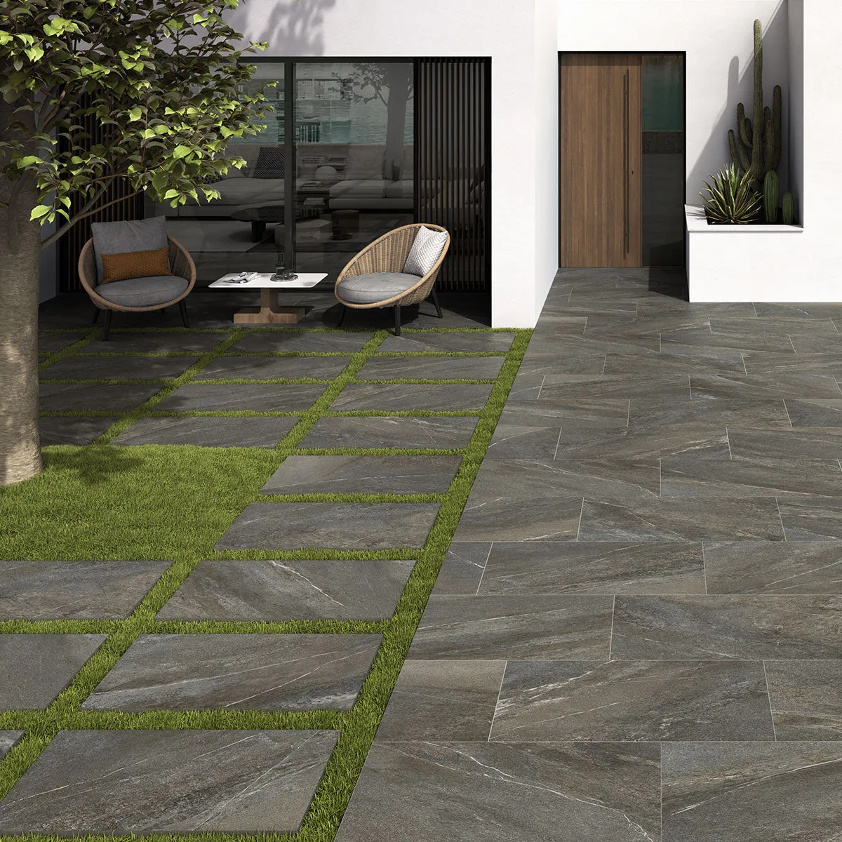 Aneto Natural 20mm Stone Effect Outdoor Porcelain Tile 60x90cm Matt