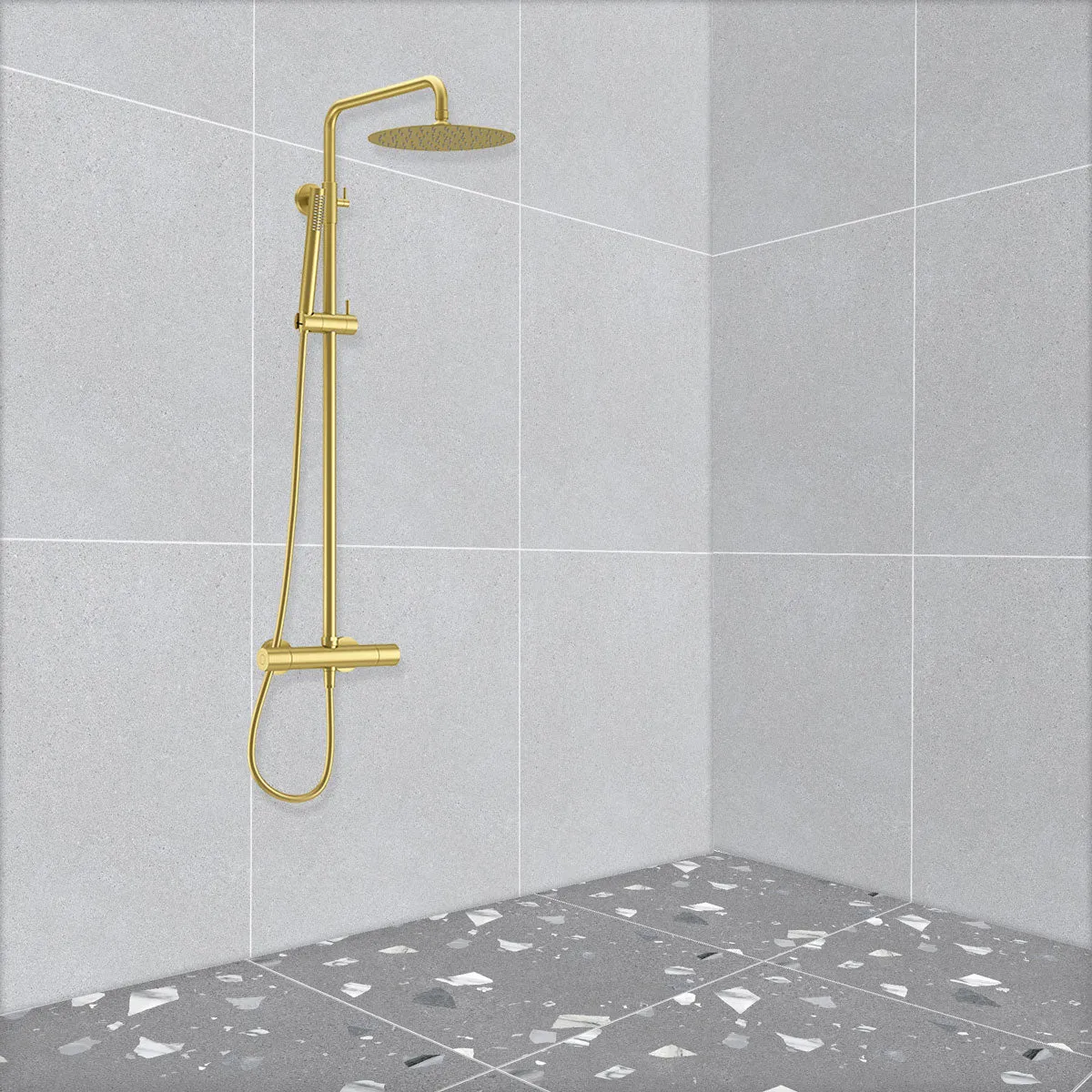 Arcana Ribe-R Antracita Terrazzo Stone Effect Porcelain Tile 80x80cm