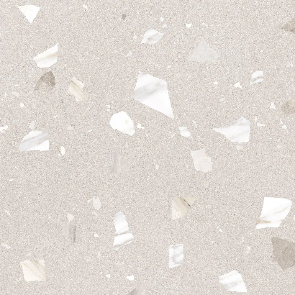 Arcana Ribe-R Beige Terrazzo Stone Porcelain Tile 80x80cm