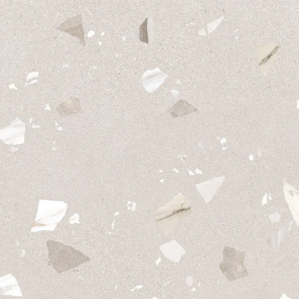 Arcana Ribe-R Beige Terrazzo Stone Porcelain Tile 80x80cm