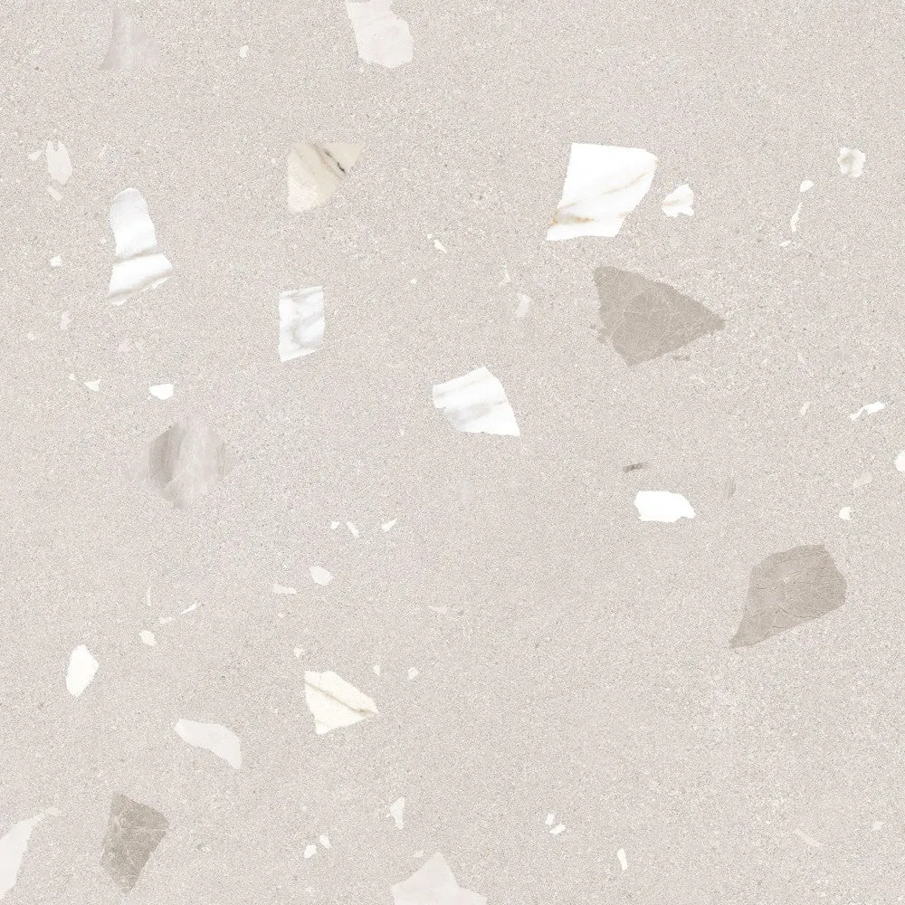 Arcana Ribe-R Beige Terrazzo Stone Porcelain Tile 80x80cm