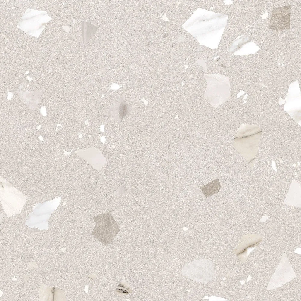 Arcana Ribe-R Beige Terrazzo Stone Porcelain Tile 80x80cm