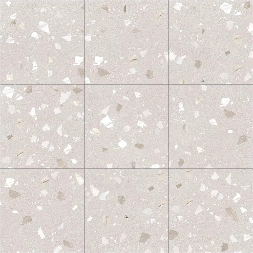 Arcana Ribe-R Beige Terrazzo Stone Porcelain Tile 80x80cm