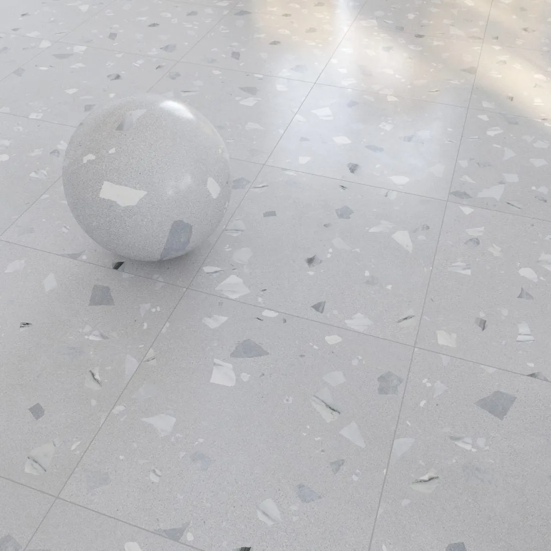 Arcana Ribe-R Gris Terrazzo Stone Effect Porcelain Tile 80x80cm