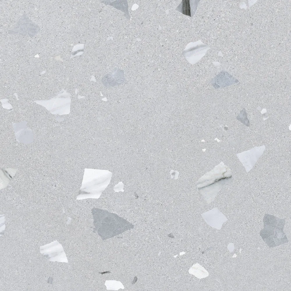 Arcana Ribe-R Gris Terrazzo Stone Effect Porcelain Tile 80x80cm