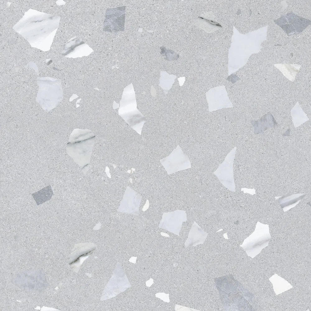 Arcana Ribe-R Gris Terrazzo Stone Effect Porcelain Tile 80x80cm