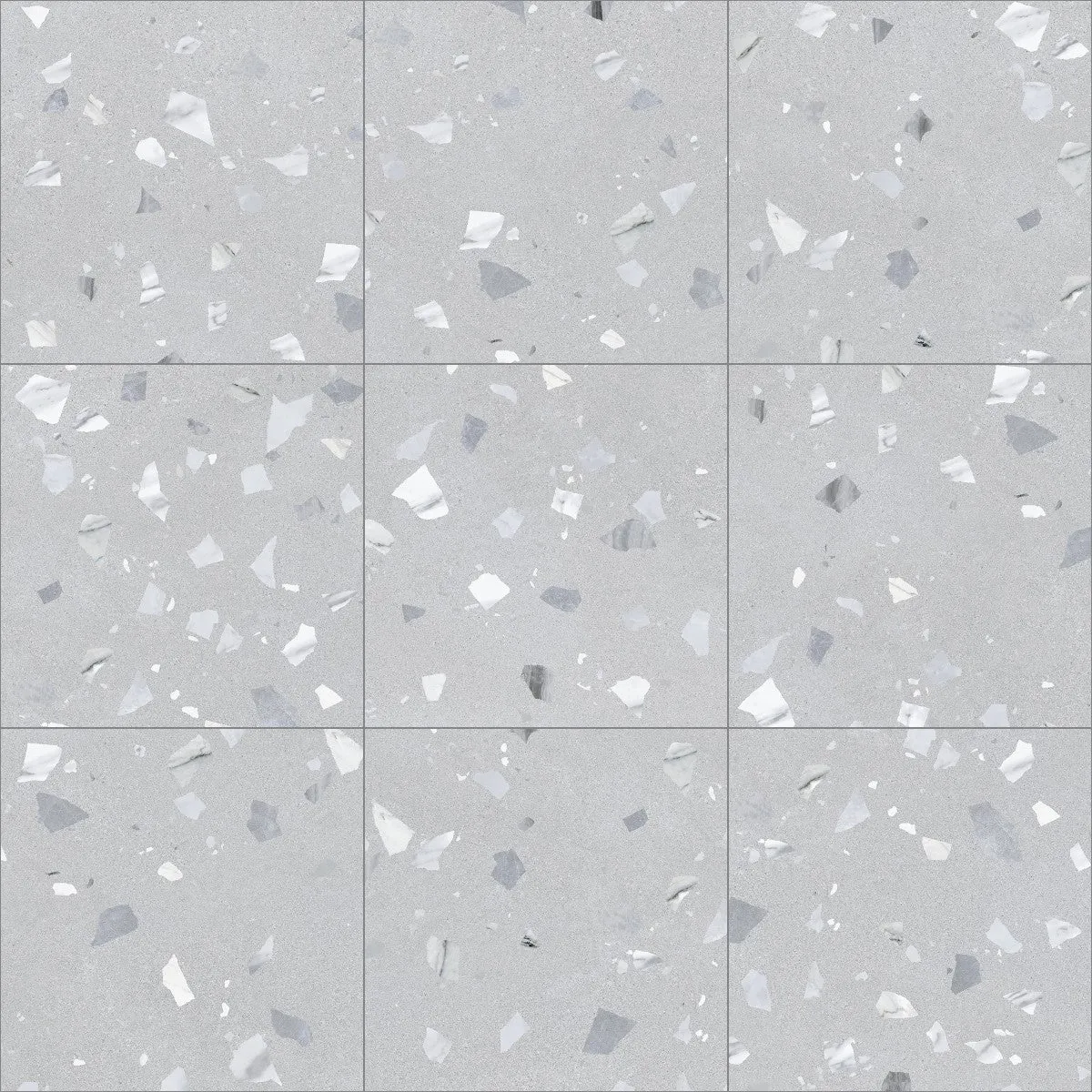 Arcana Ribe-R Gris Terrazzo Stone Effect Porcelain Tile 80x80cm