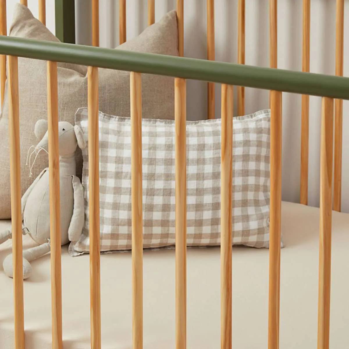 Archie Cot - Moss/Natural Mocka