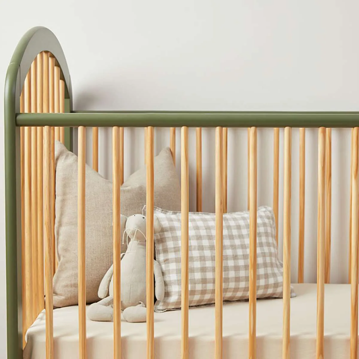 Archie Cot - Moss/Natural Mocka