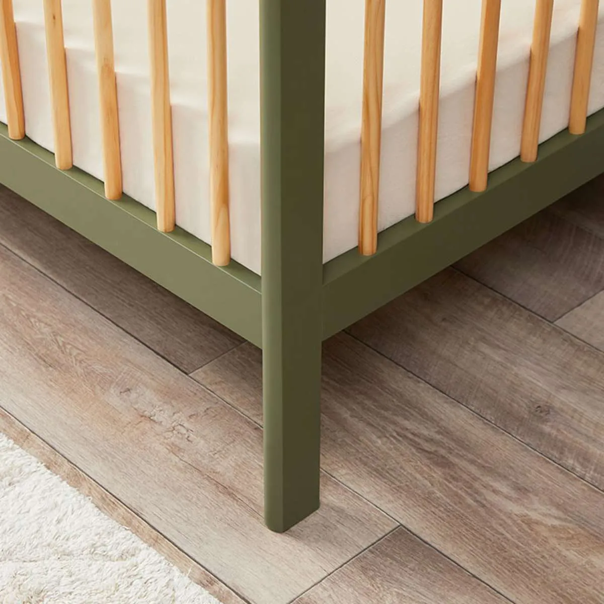 Archie Cot - Moss/Natural Mocka