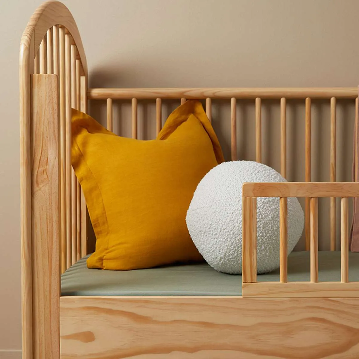 Archie Cot Toddler Bed Half Frame - Natural Mocka