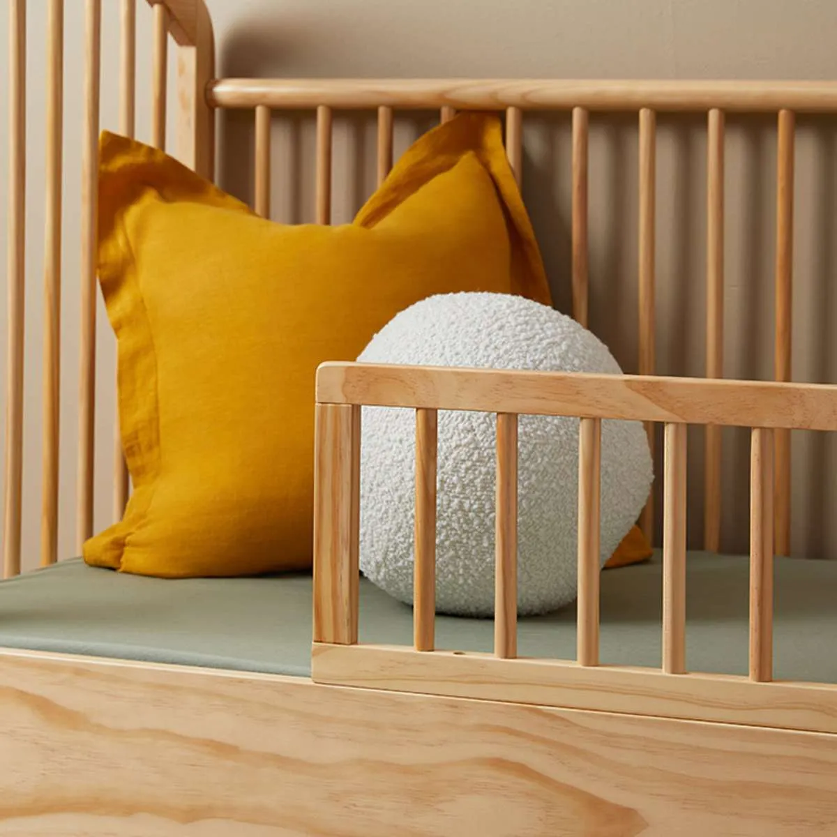 Archie Cot Toddler Bed Half Frame - Natural Mocka