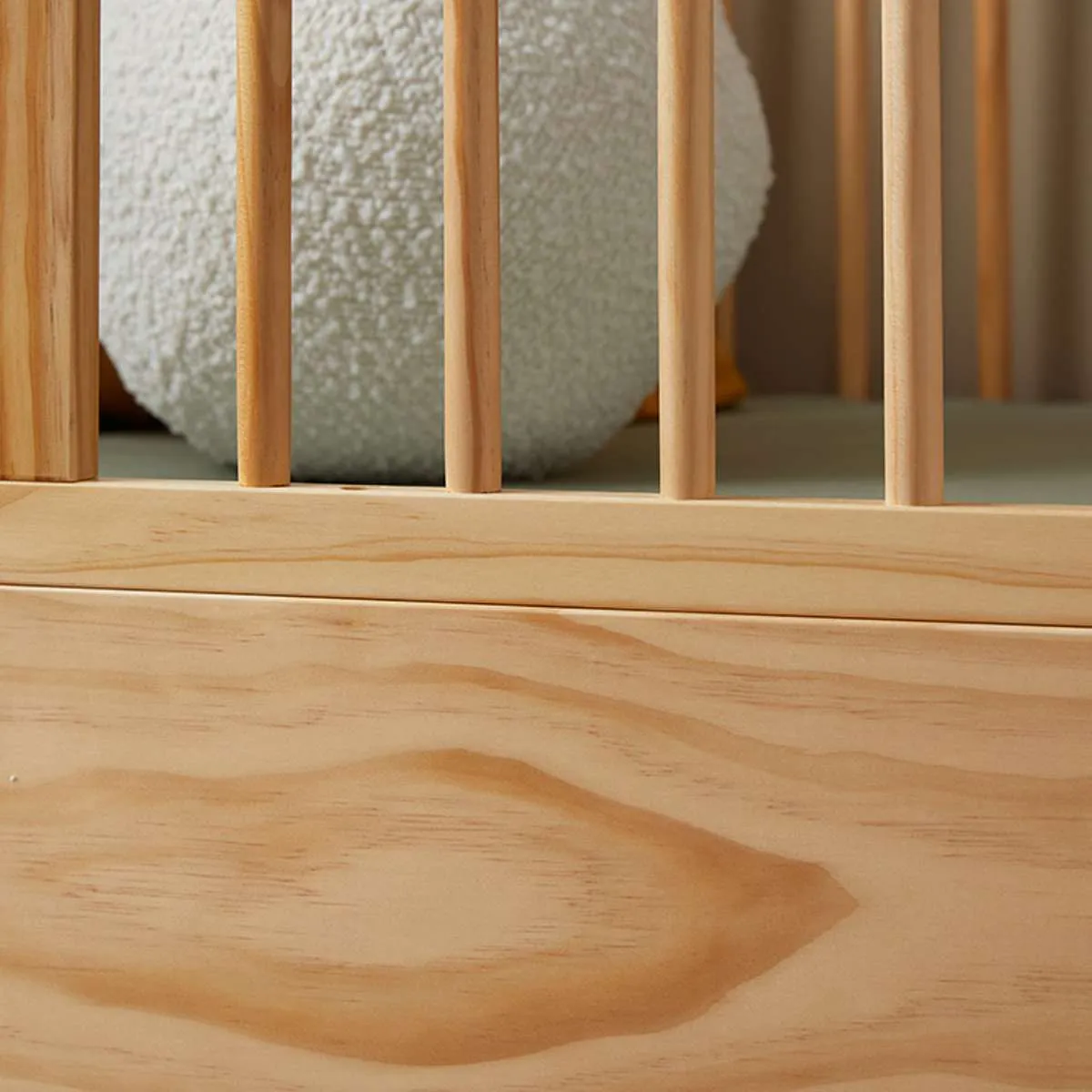 Archie Cot Toddler Bed Half Frame - Natural Mocka