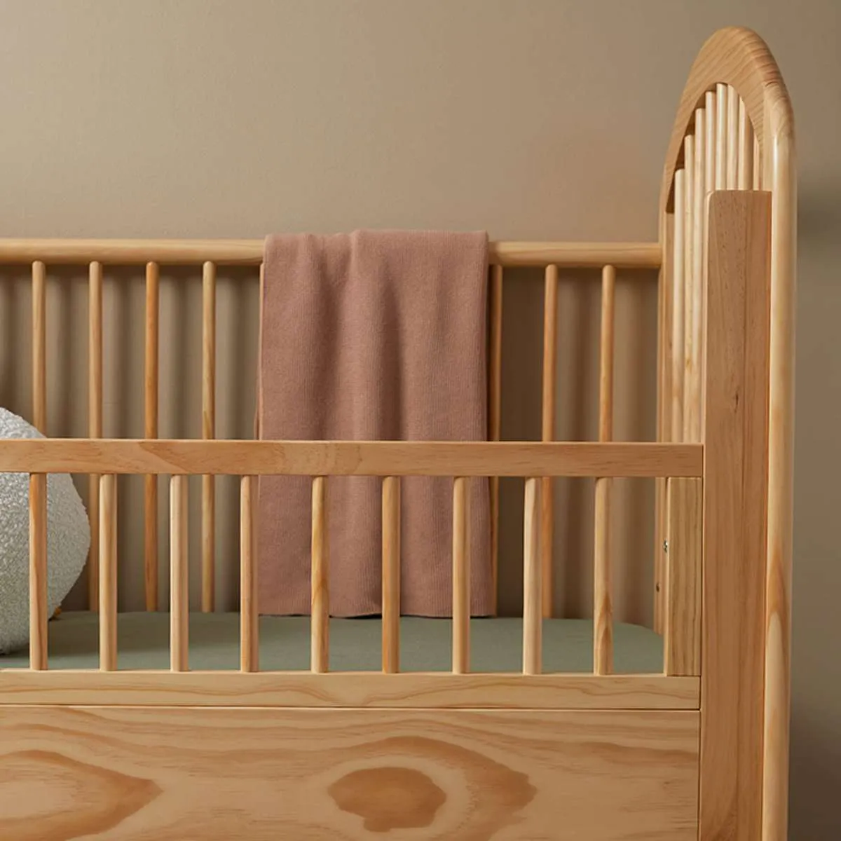 Archie Cot Toddler Bed Half Frame - Natural Mocka