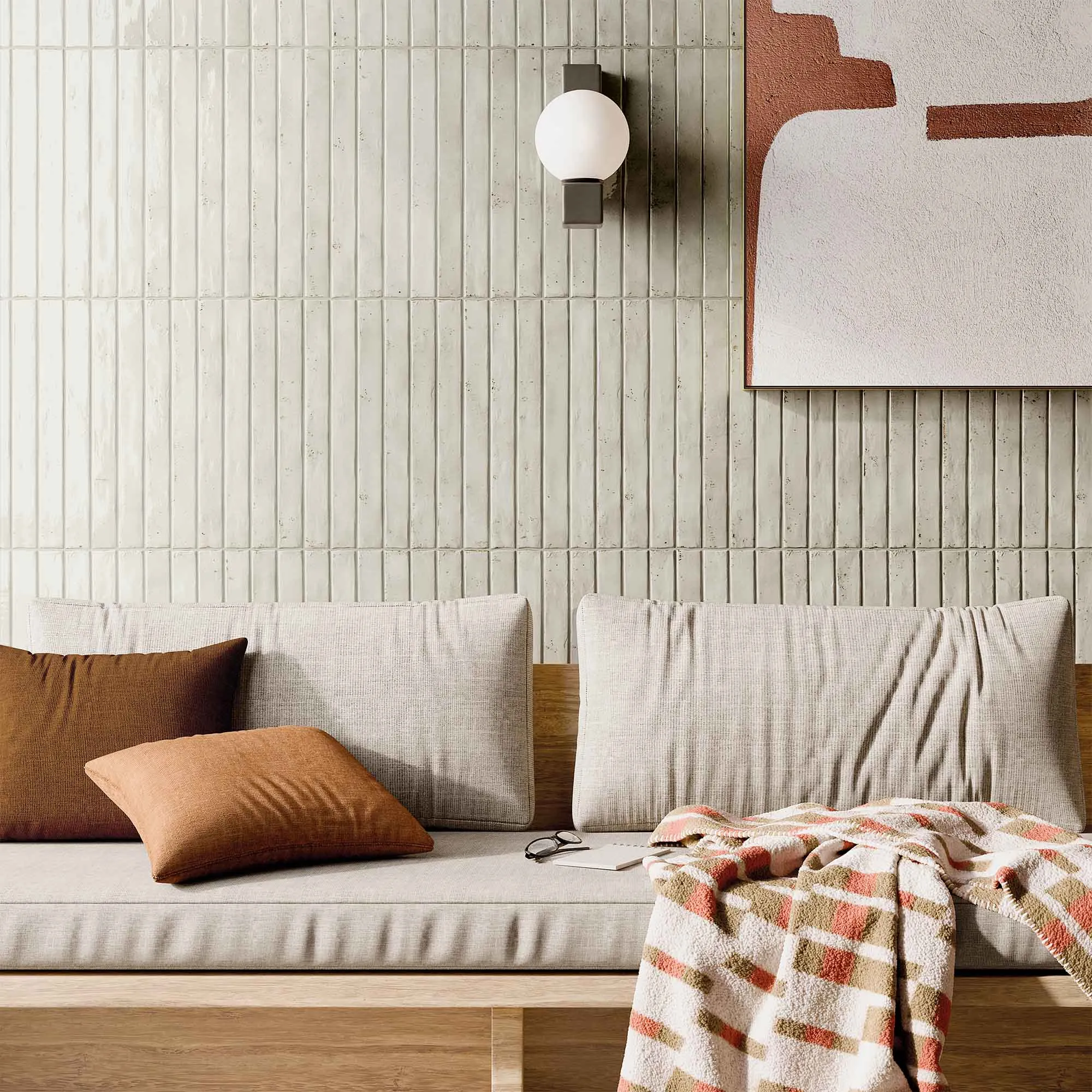 Arizona Light Porcelain Wall Tile 4.8x45cm Gloss