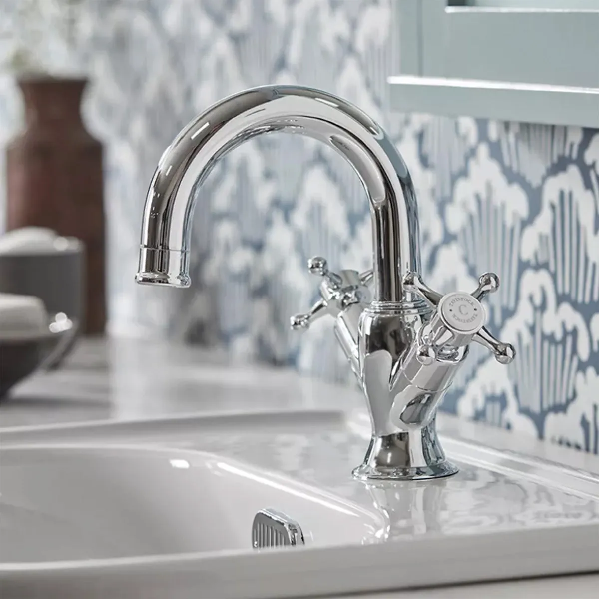 Ashmore Basin Mixer With Click-Clack Waste - Chrome