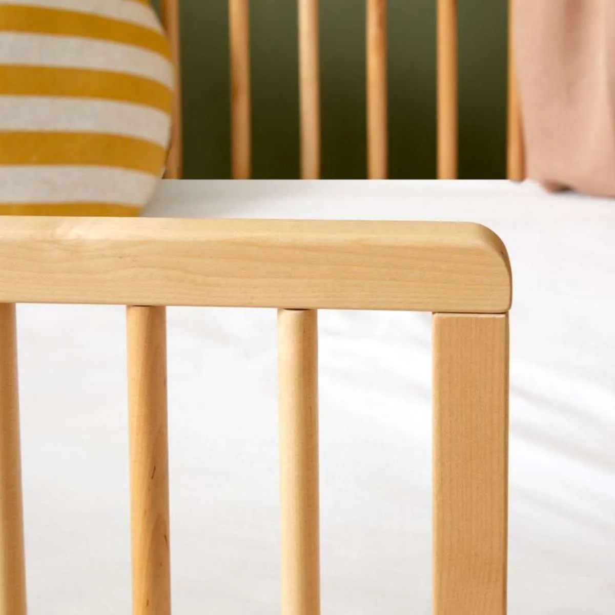 Aspen Cot Toddler Bed Half Frame - Natural Birch Mocka