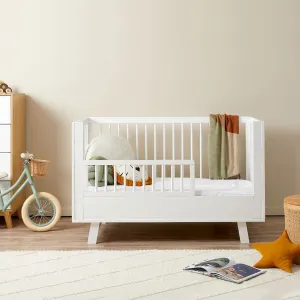 Aspen Cot Toddler Bed Half Frame - White Mocka