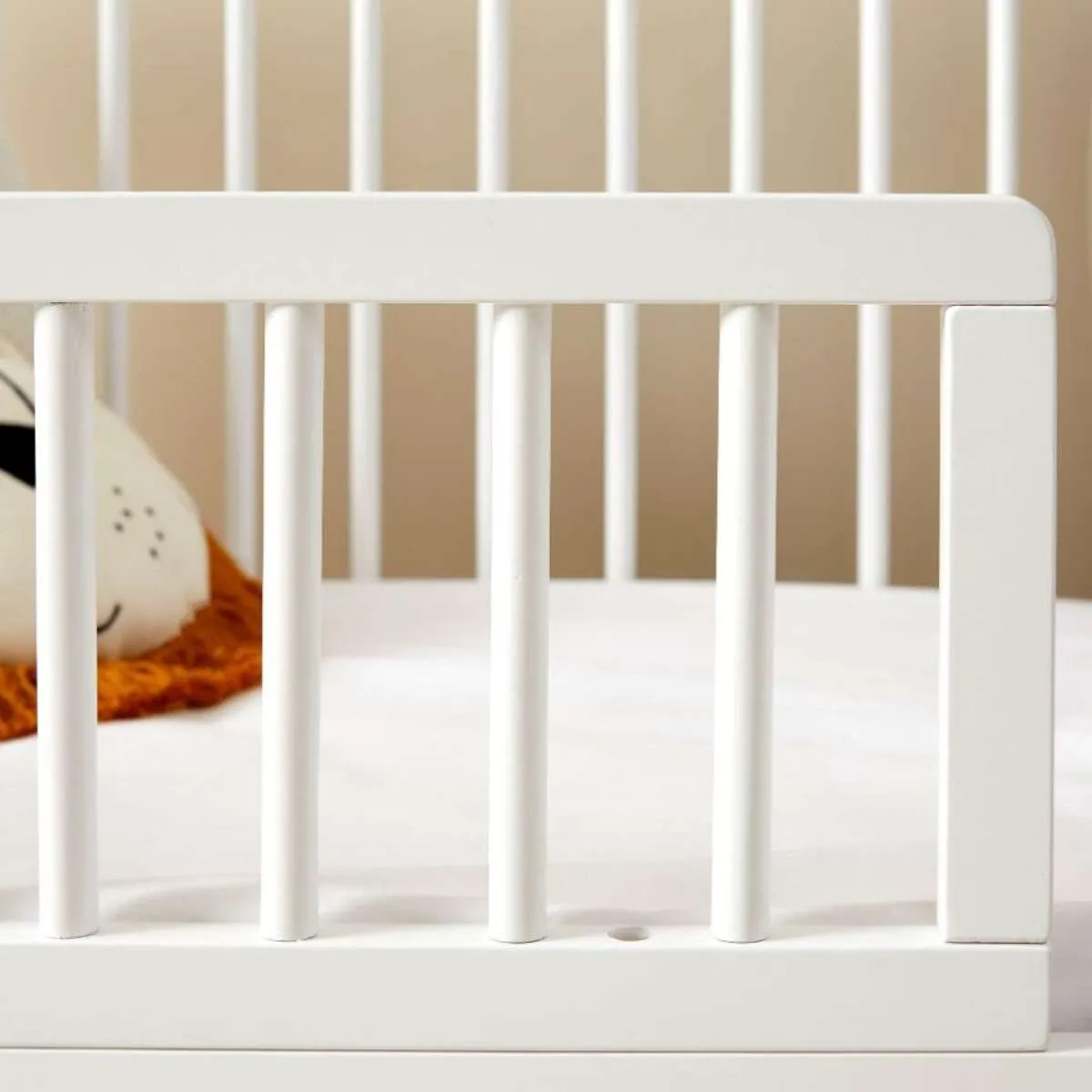 Aspen Cot Toddler Bed Half Frame - White Mocka