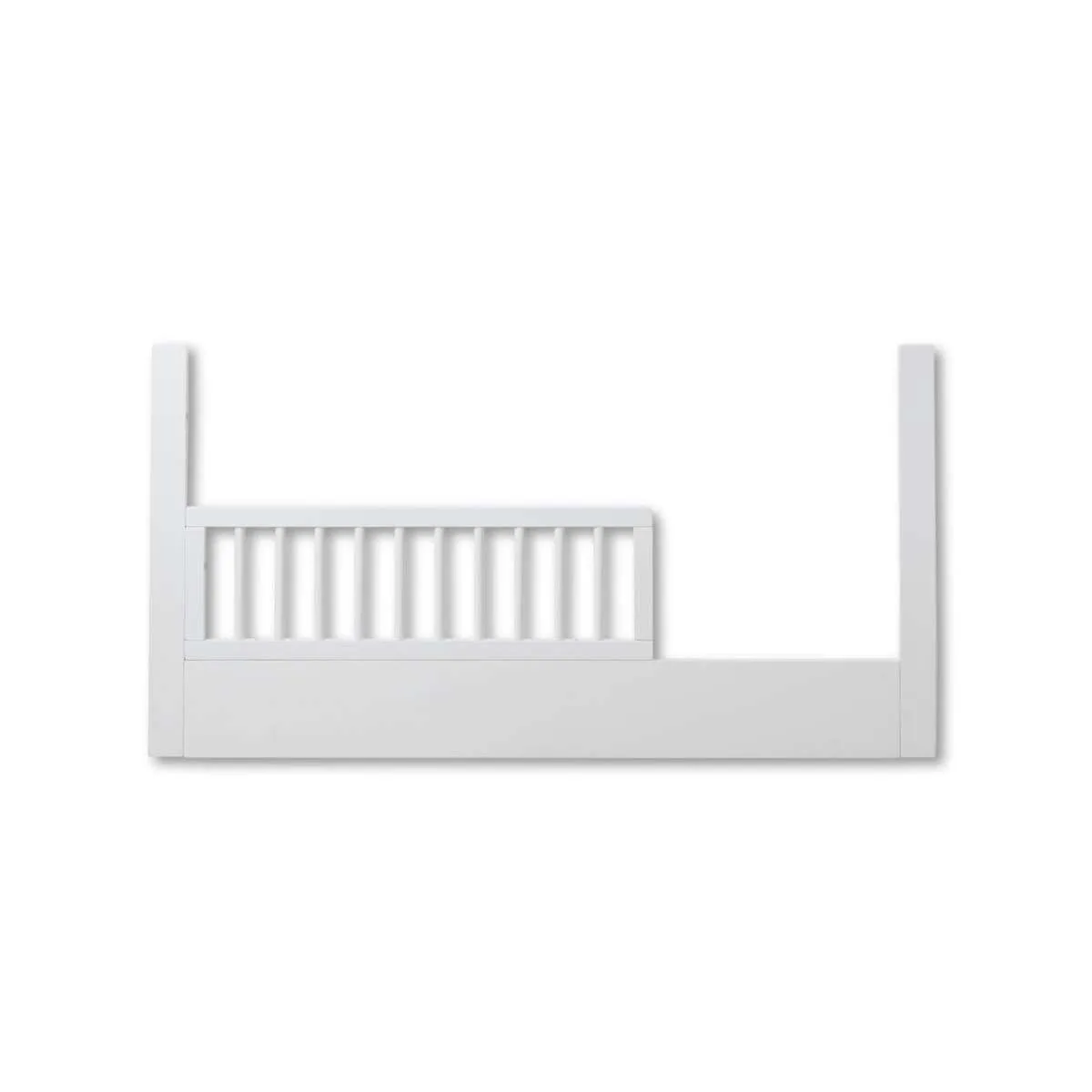 Aspen Cot Toddler Bed Half Frame - White Mocka
