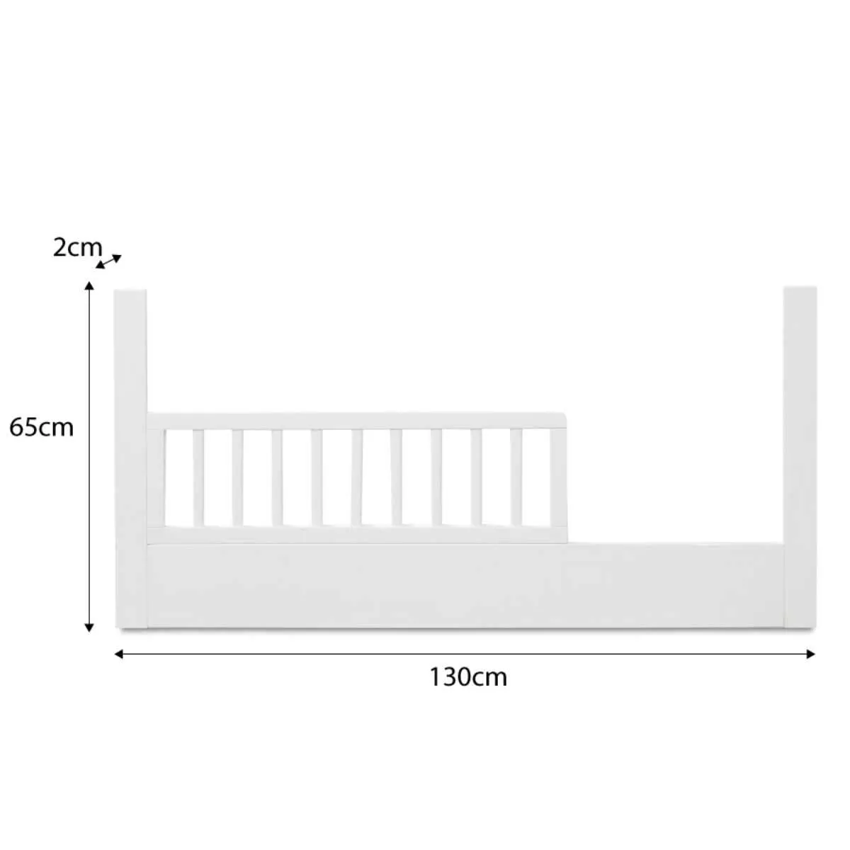 Aspiring White/Natural 3-in-1 Cot White Conversion Bundle Mocka