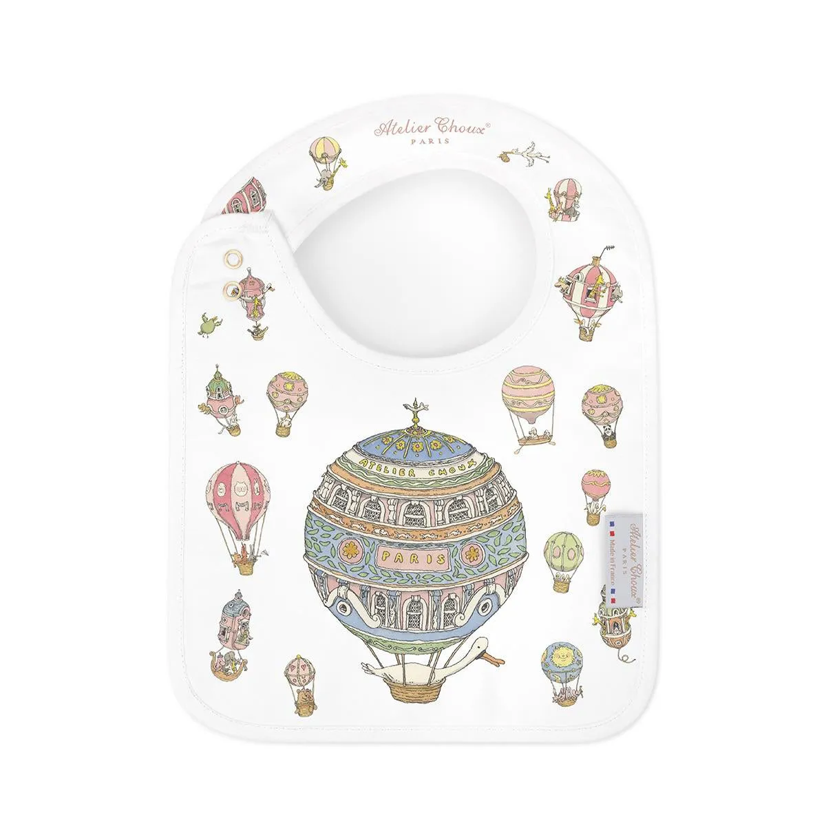 Atelier Choux Satin Bib Hot Air Balloons