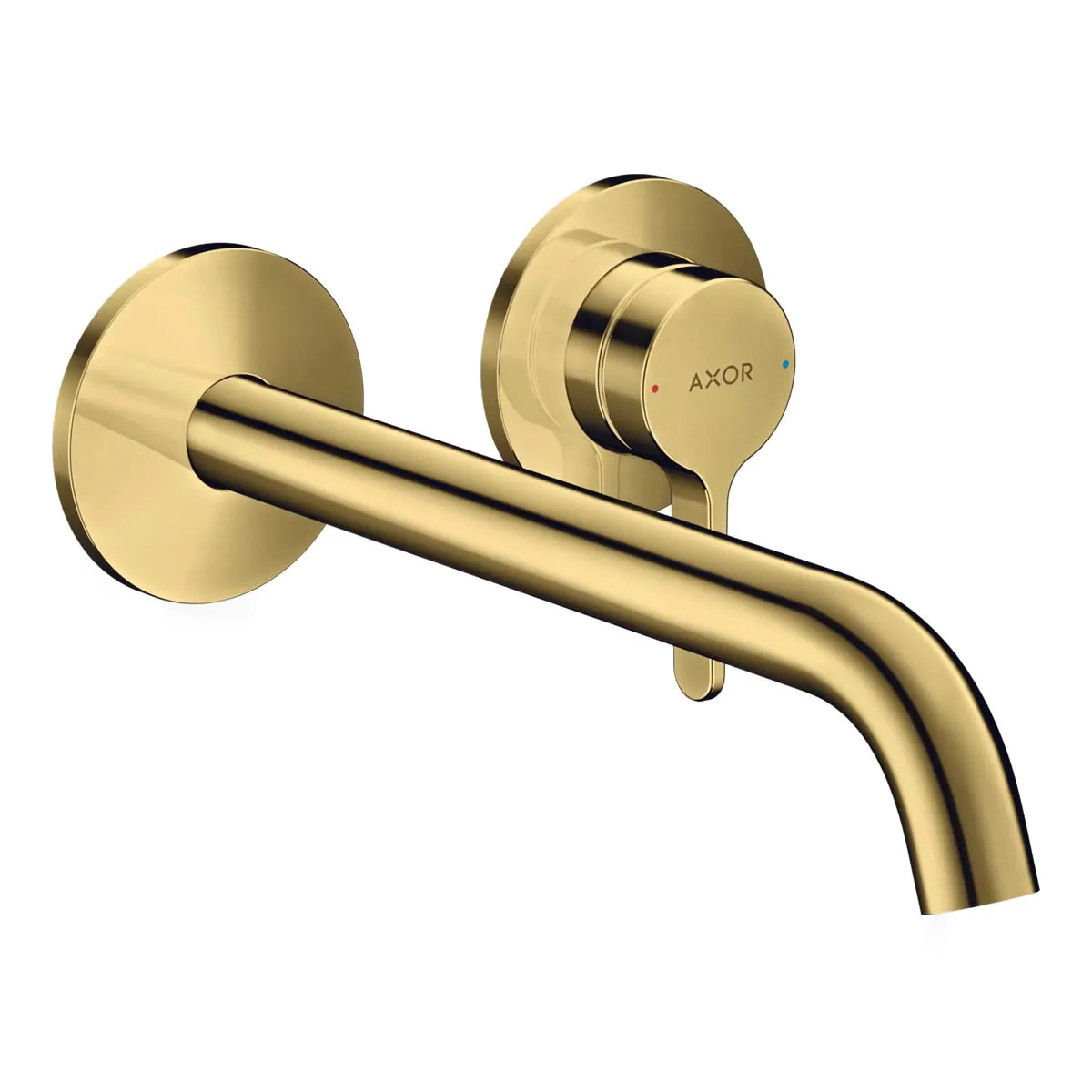 Axor One Wall Mounted 2 Hole Basin Mixer Tap with Waste