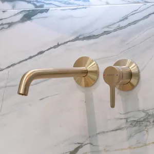 Axor One Wall Mounted 2 Hole Basin Mixer Tap with Waste