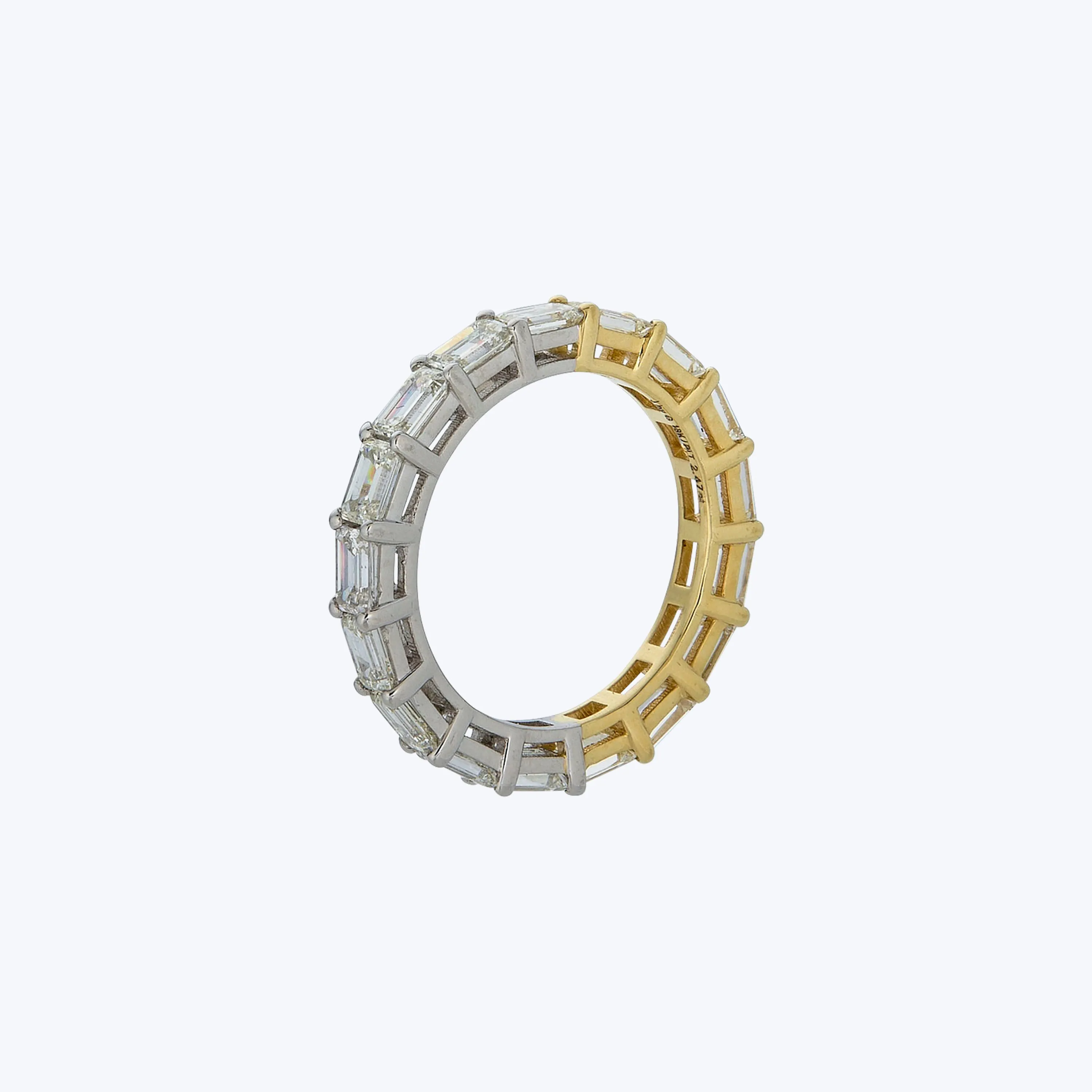 Baguette Cut Diamond Yin-Yang Eternity Band