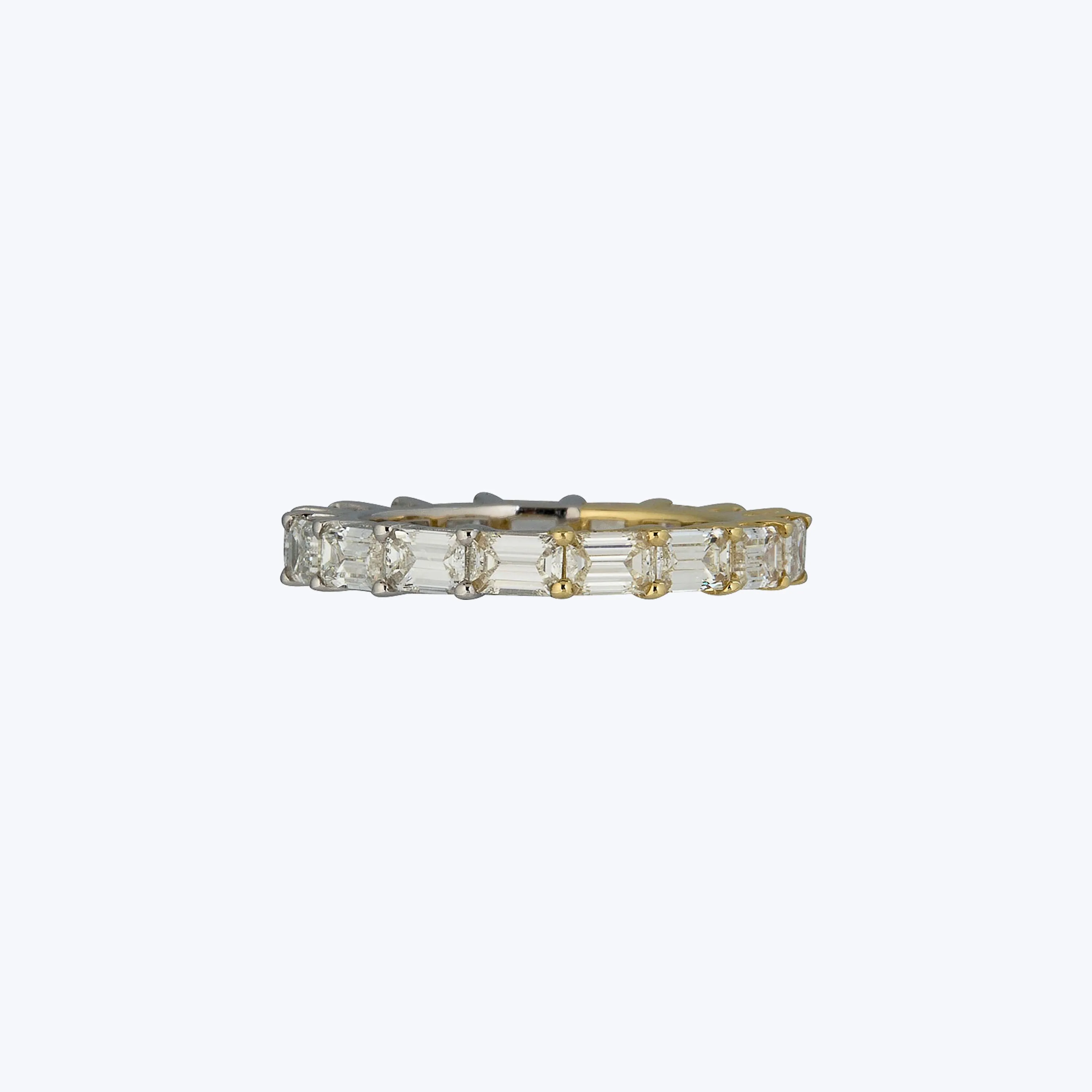 Baguette Cut Diamond Yin-Yang Eternity Band