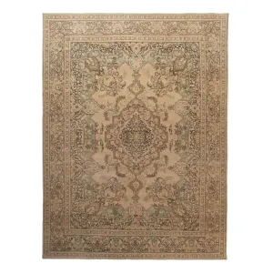 Beige Traditional Wool Rug - 9'9" x 12'1"