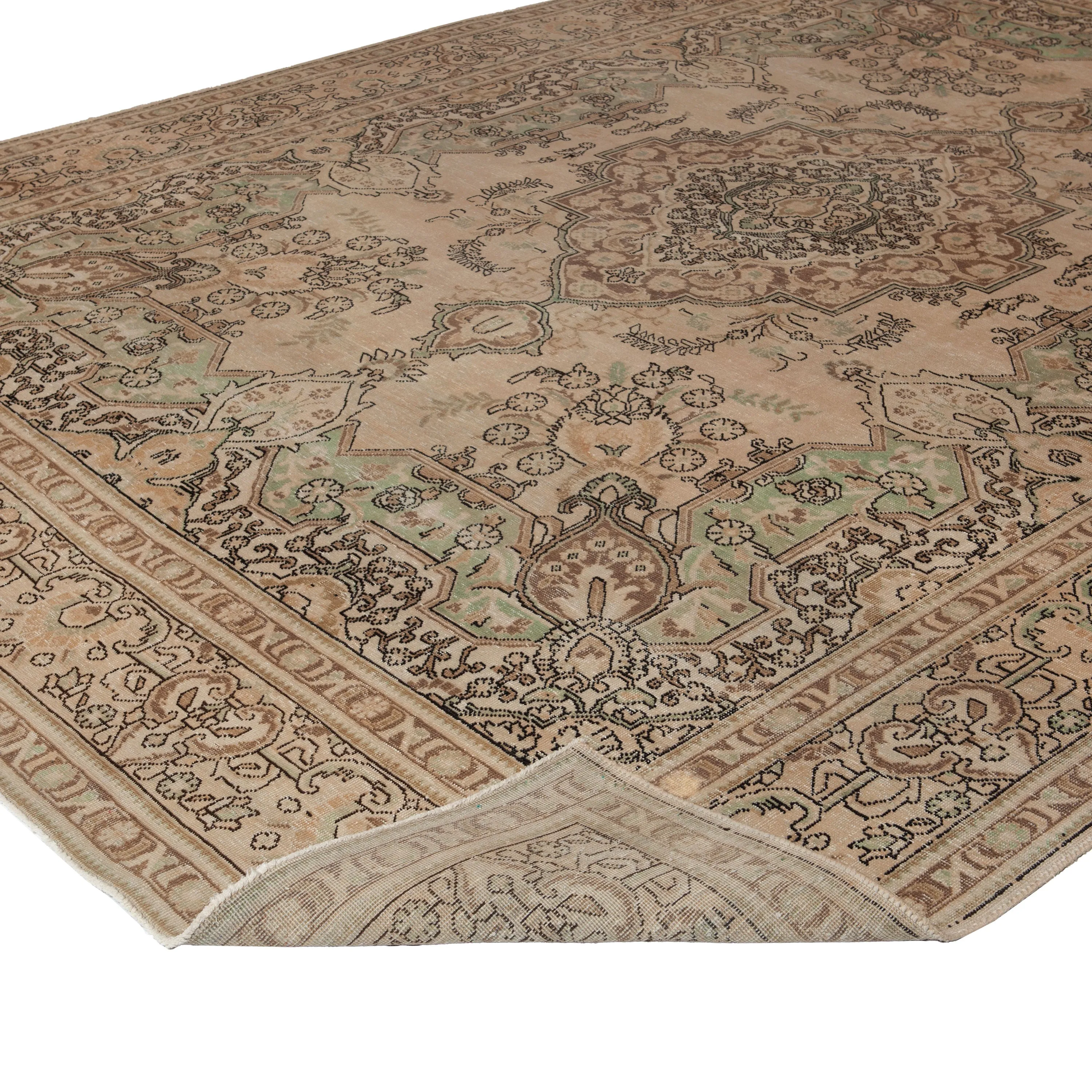 Beige Traditional Wool Rug - 9'9" x 12'1"