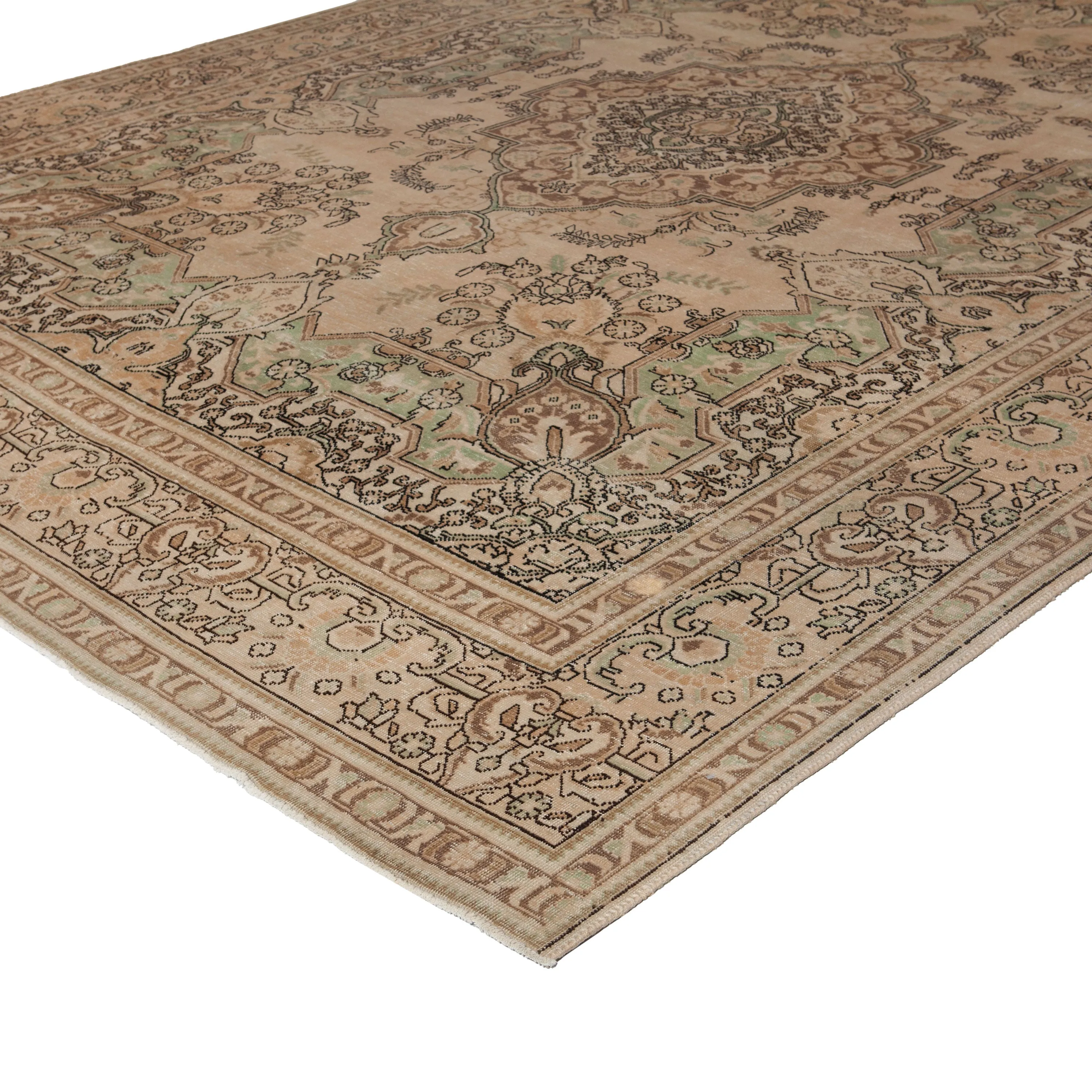 Beige Traditional Wool Rug - 9'9" x 12'1"
