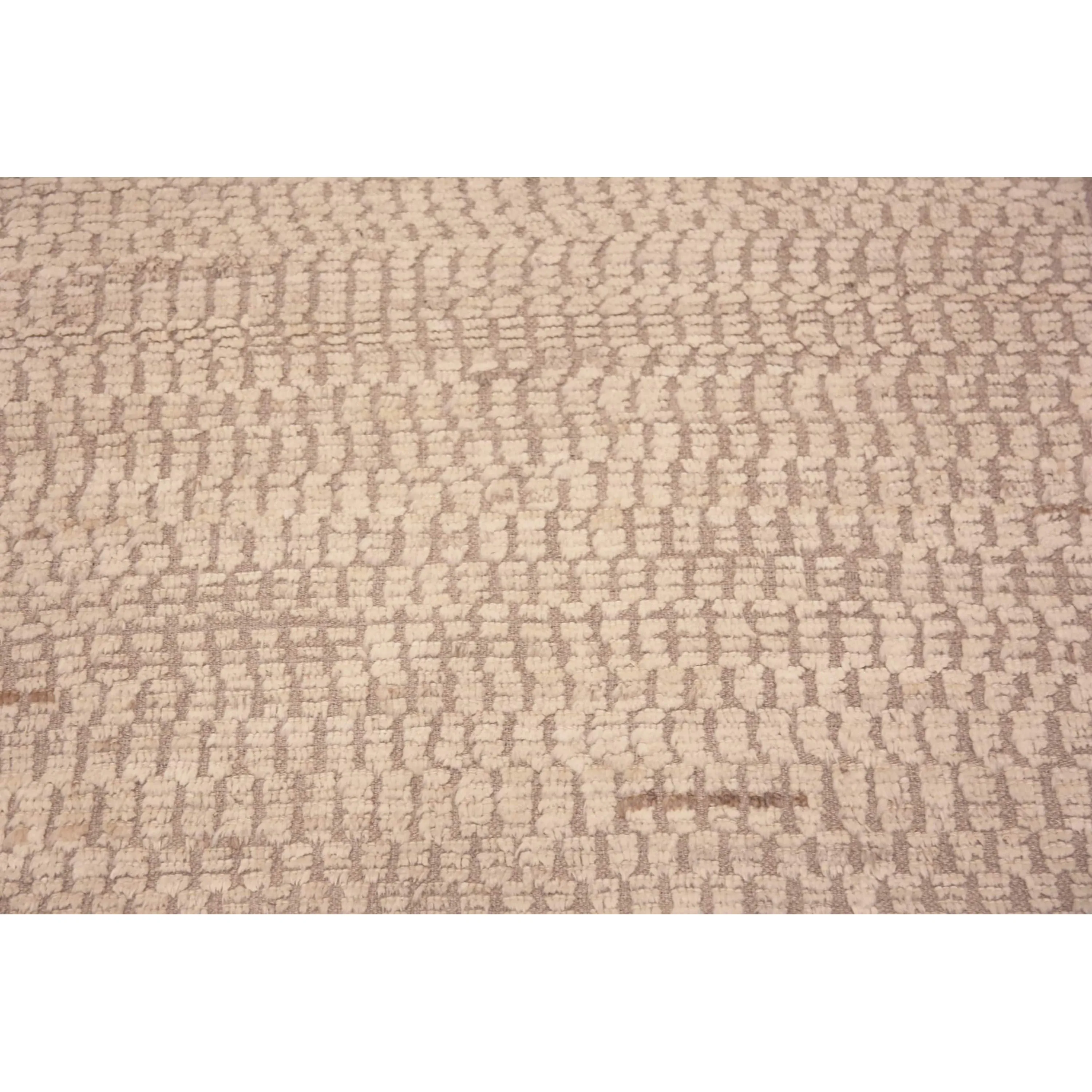Beige Zameen Transitional Wool Runner - 3'4" x 9'5"