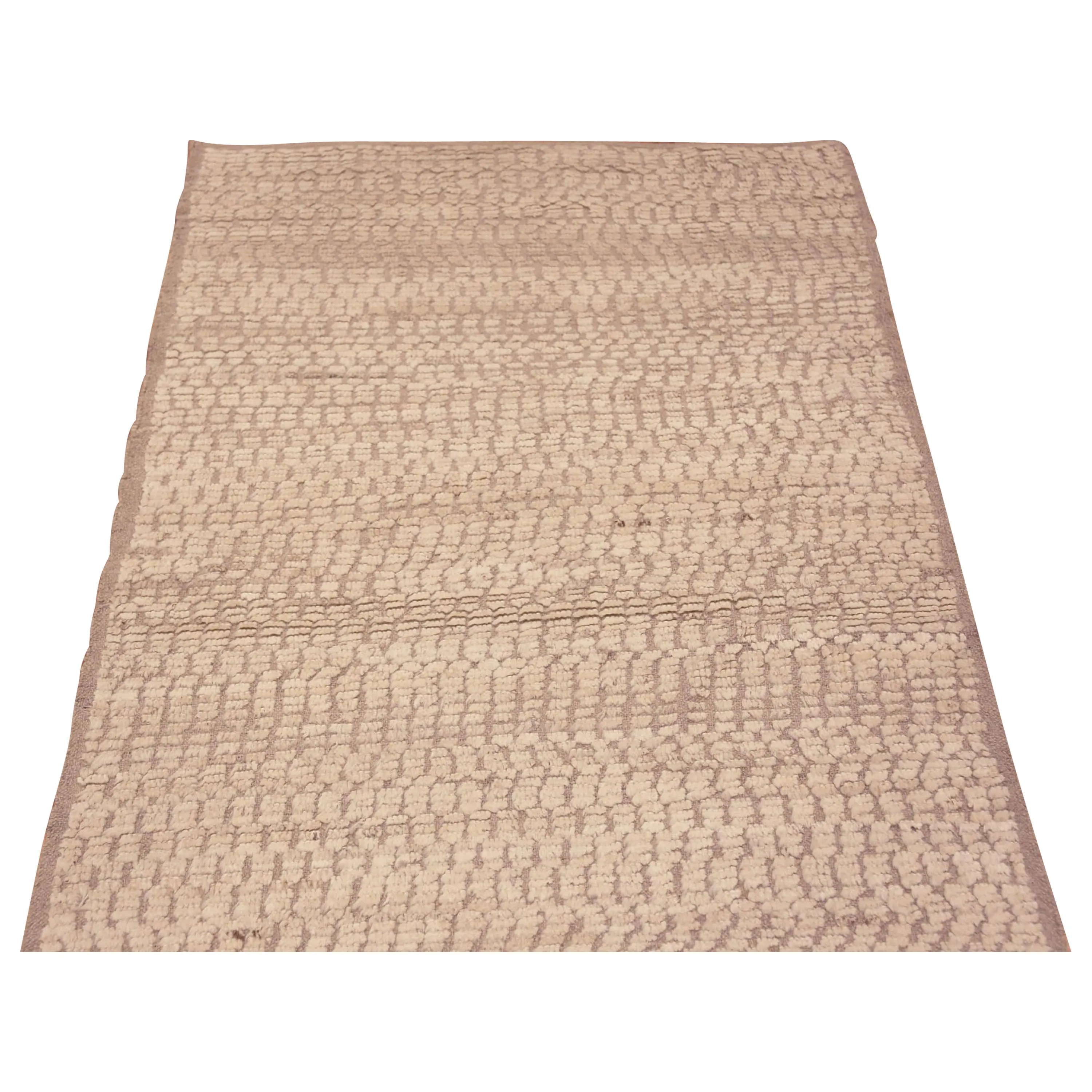 Beige Zameen Transitional Wool Runner - 3'4" x 9'5"