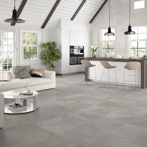 Bilbao Anthracite Concrete Effect Porcelain Tile Matt 45x45cm
