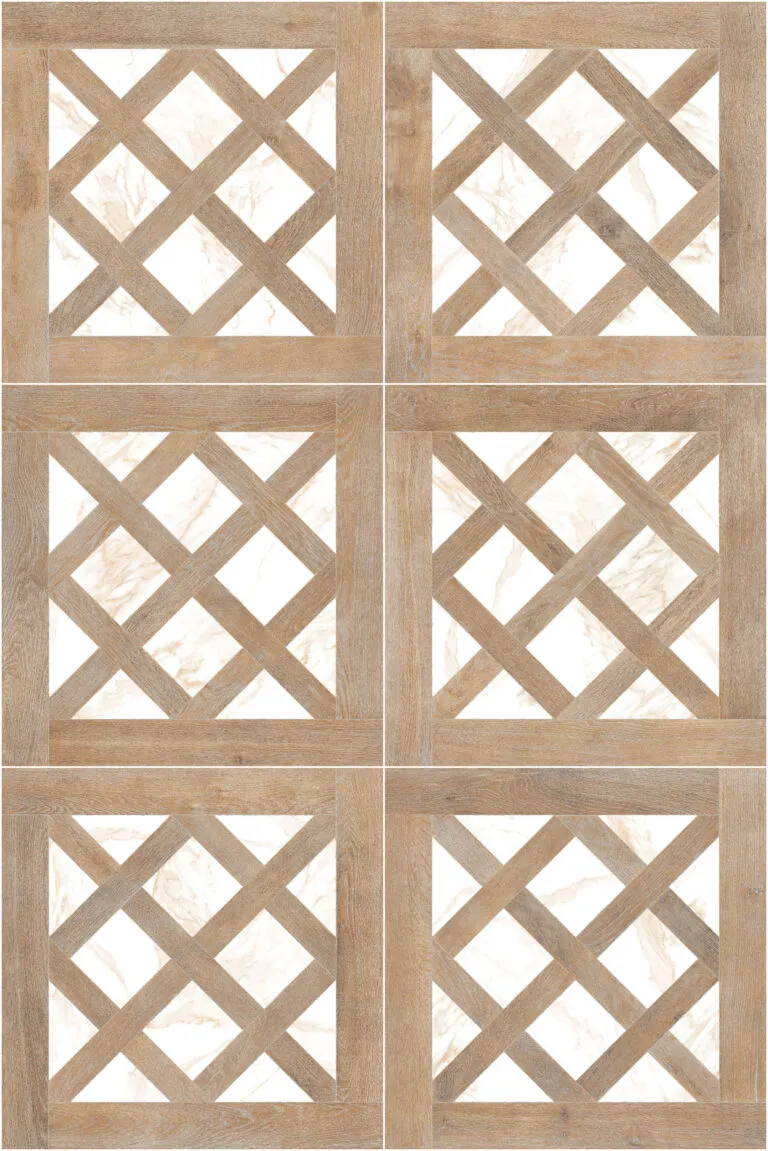 Bjrn Mocha Gold Wood Effect Porcelain Tile 90x90cm Matt