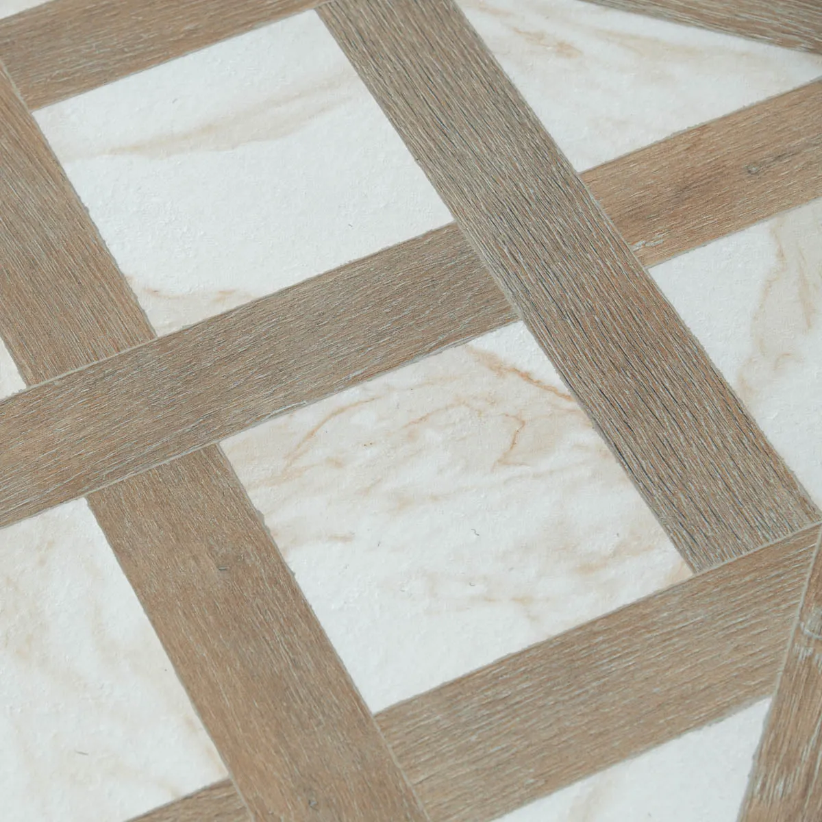 Bjrn Mocha Gold Wood Effect Porcelain Tile 90x90cm Matt