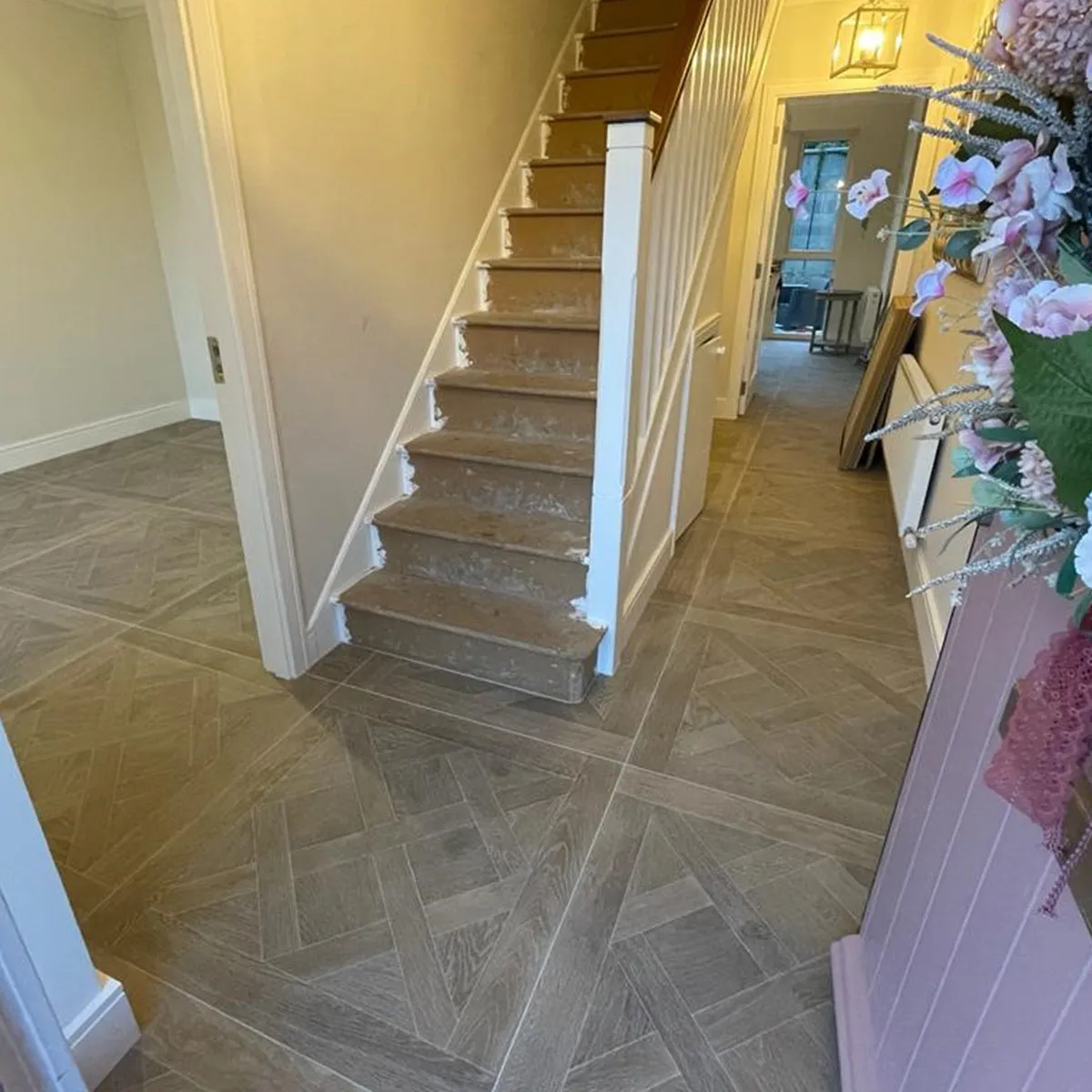 Bjrn Mocha Oak Wood Effect Porcelain Tile 90x90cm Matt