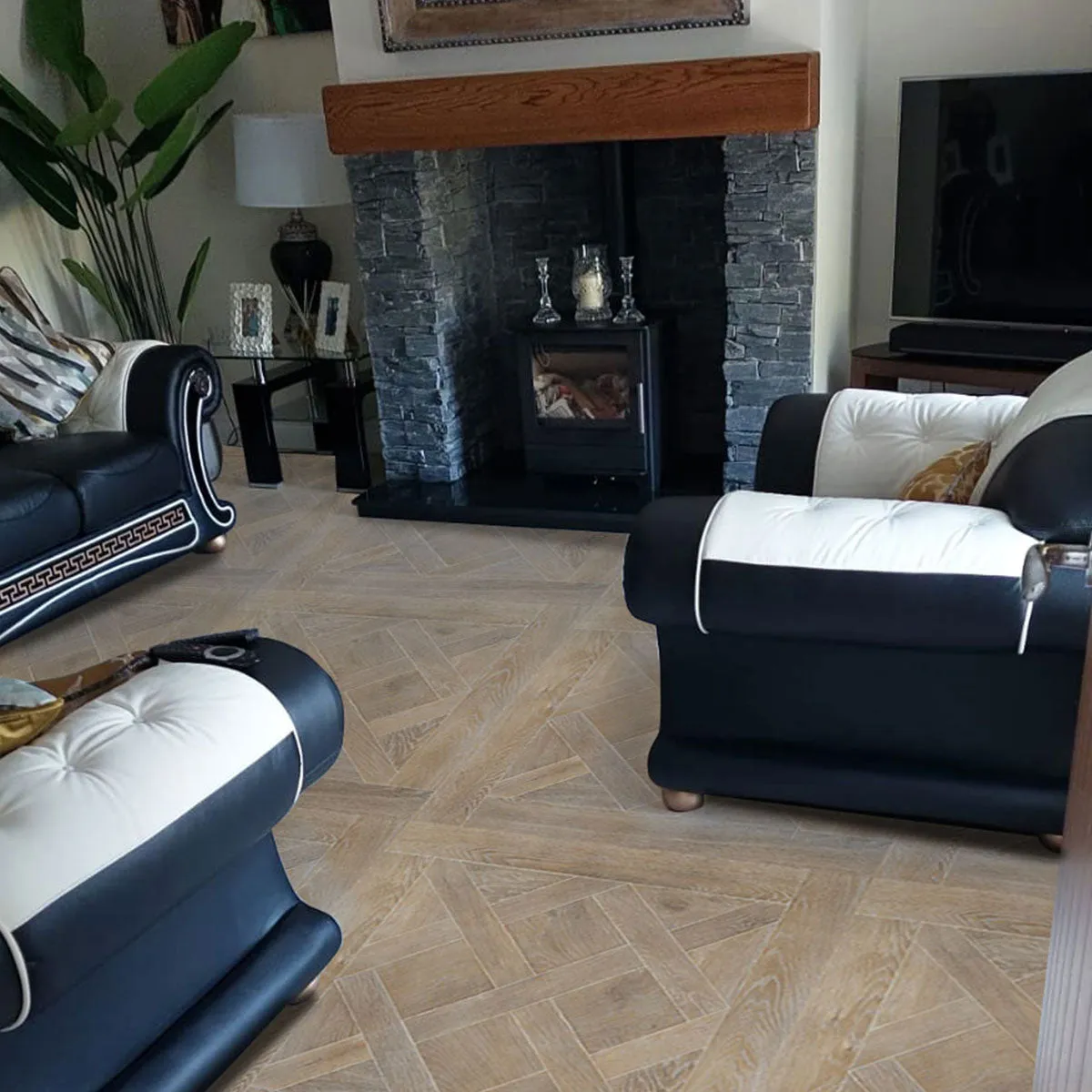 Bjrn Mocha Oak Wood Effect Porcelain Tile 90x90cm Matt