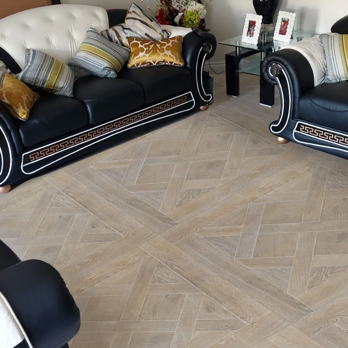 Bjrn Mocha Oak Wood Effect Porcelain Tile 90x90cm Matt