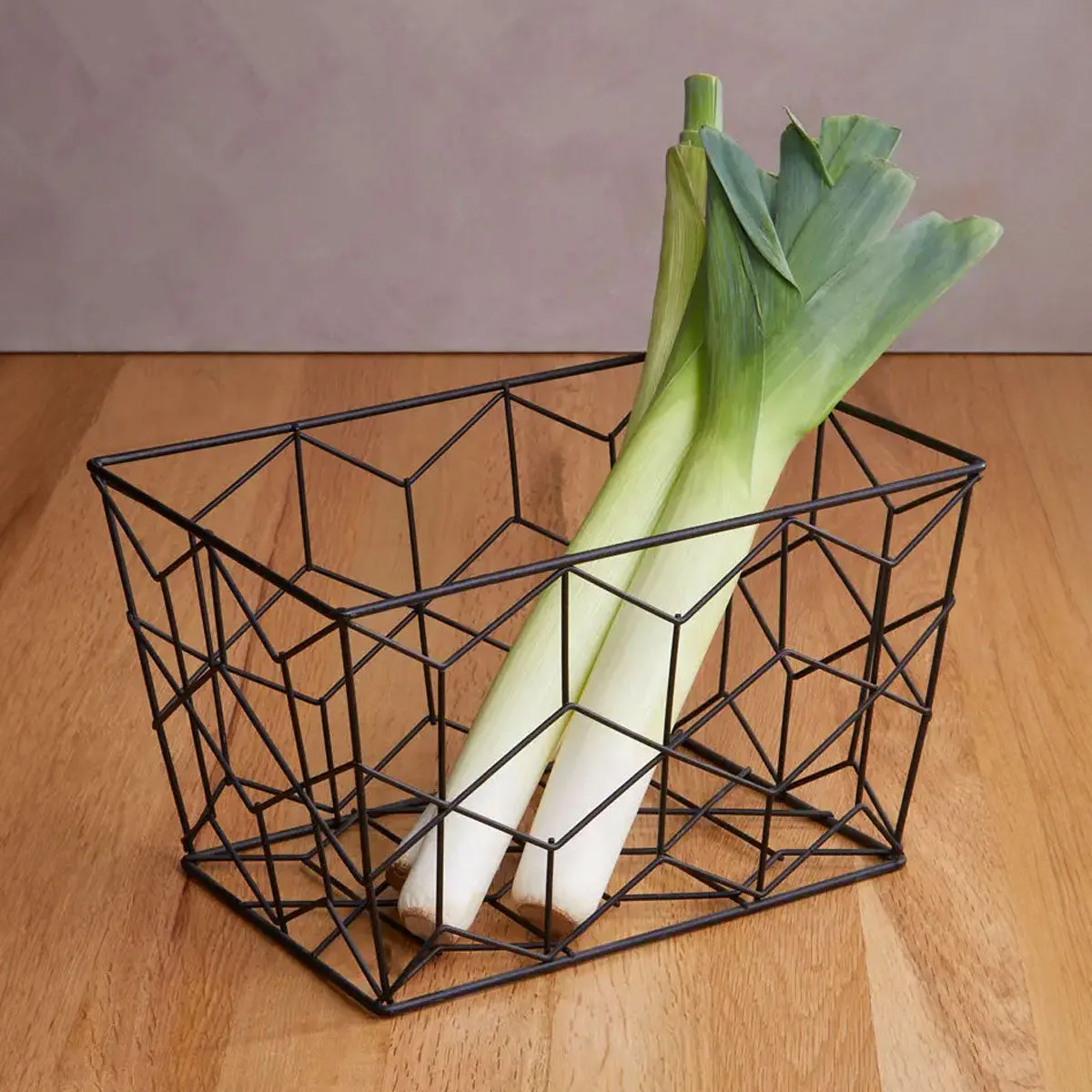 Black Metal Storage Basket Funky Chunky