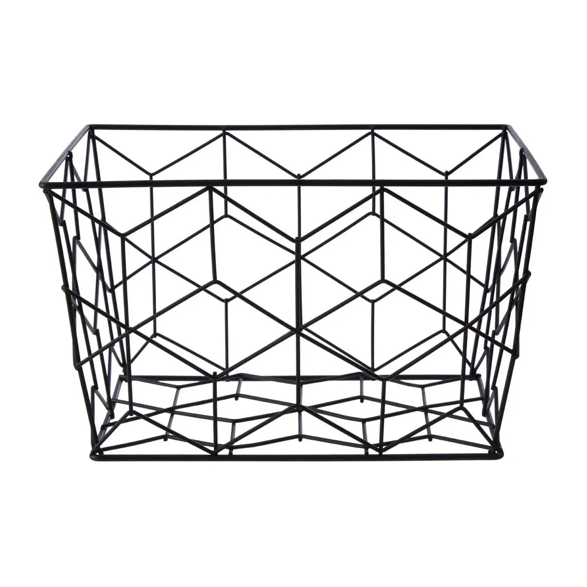 Black Metal Storage Basket Funky Chunky