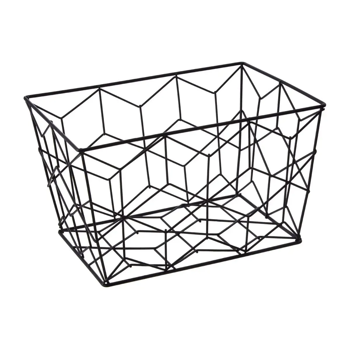 Black Metal Storage Basket Funky Chunky